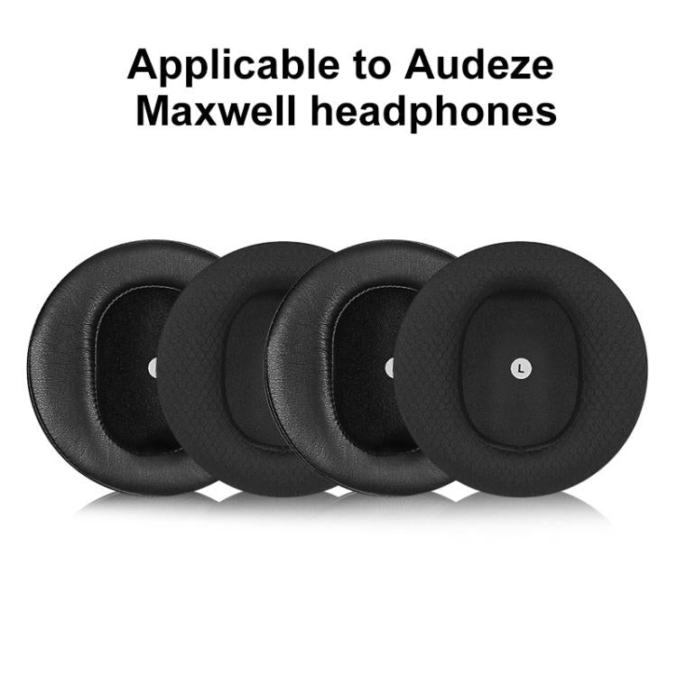 1 Pair Sponge Earmuffs Replacement Earpads For Audeze Maxwell, Model:Protein Leather(Black) by bashfashion