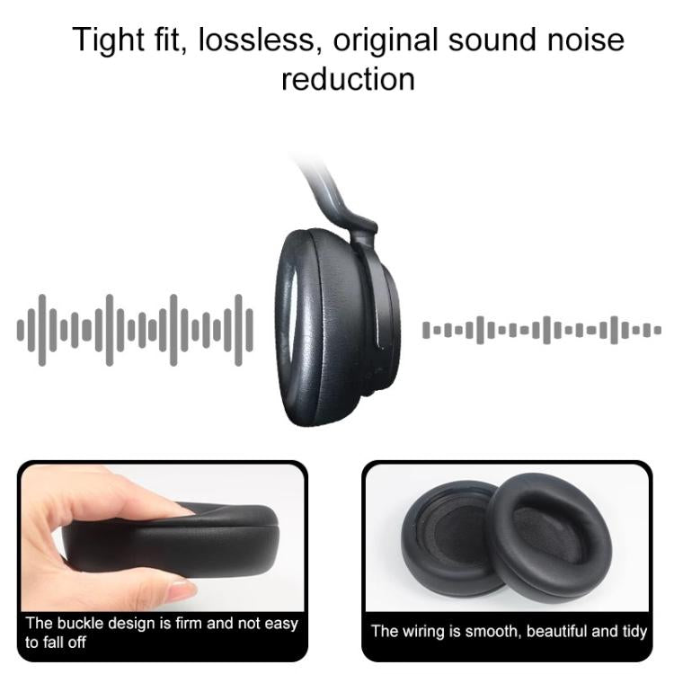 1 Pair Protein Leather Replacement Earpads For Microsoft Surface(Black) by bashfashion