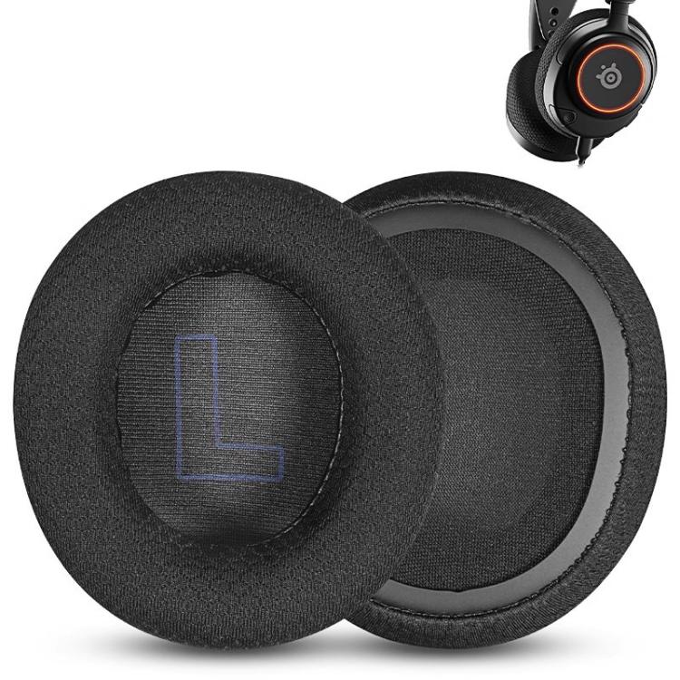 1 Pair Football Net Earpads For SteelSeries Arctis Nova Wired Headphones(Black Blue) by bashfashion