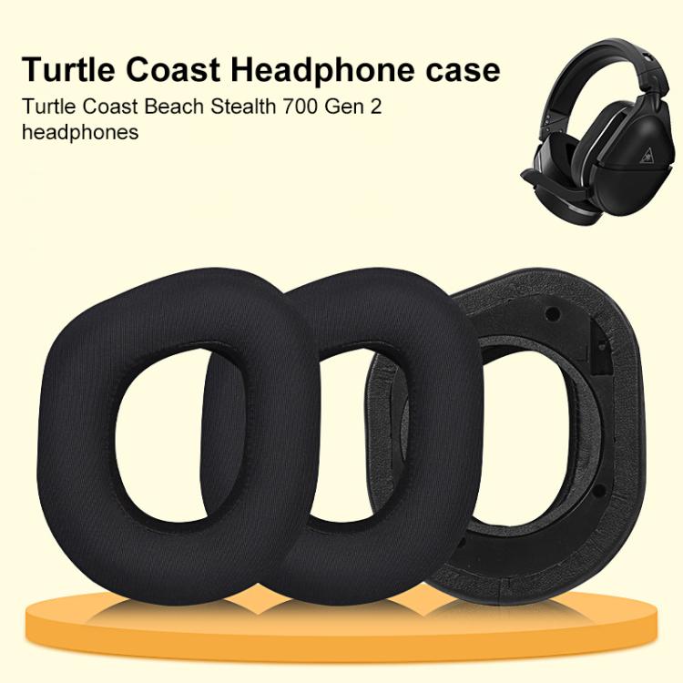 1 Pair Protein Leather Flannel Replacement Earpads For Turtle Beach Stealth 700 Gen 2(Black) by bashfashion