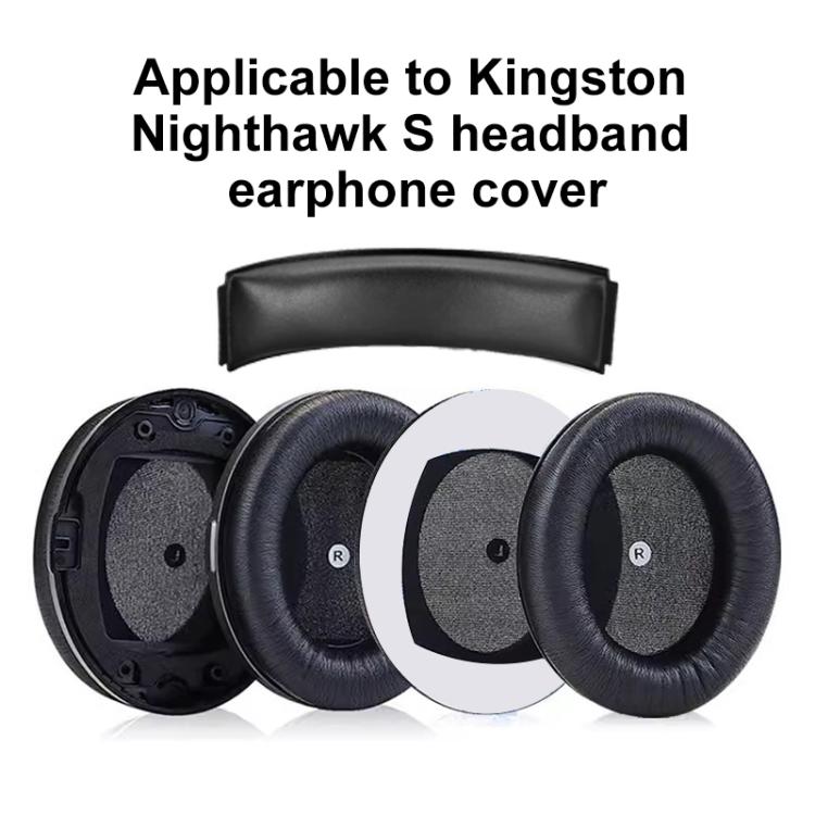 Sponge Earmuffs Replacement Earpads For Audeze Mobius, Model:Protein PU Headband(Black) by bashfashion