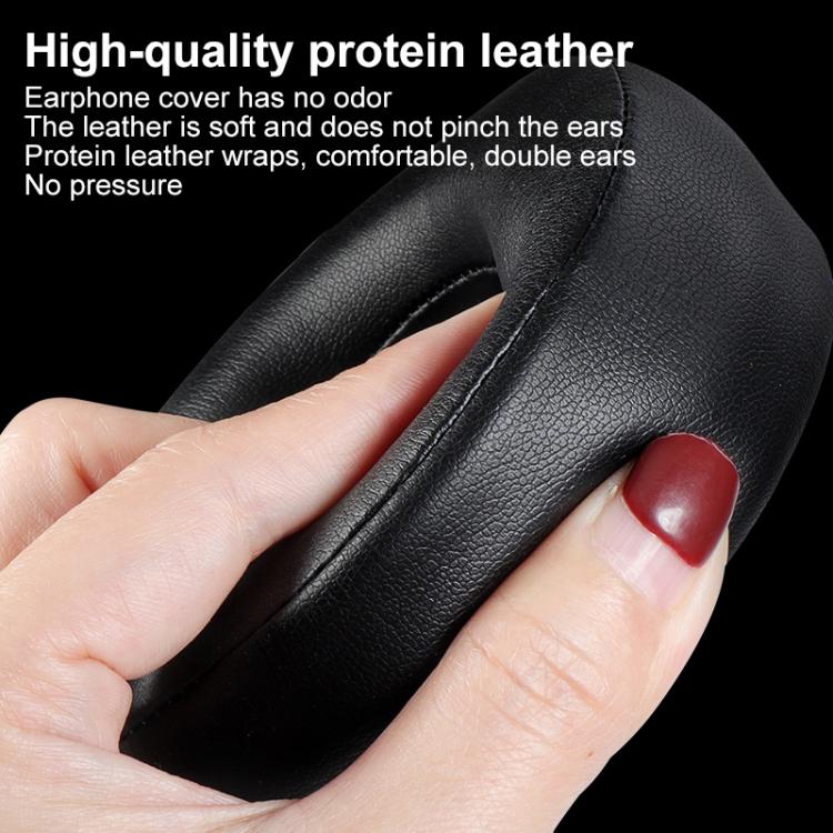 2pcs Protein Leather Earpads For SteelSeries Siberia 650(Black) by bashfashion