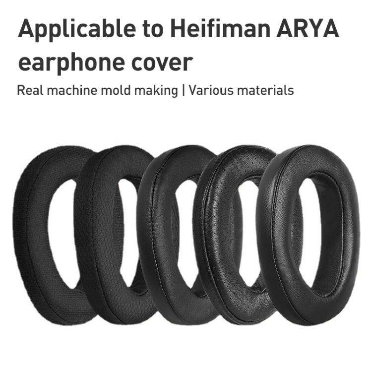 1 Pair Protein Leather Replacement Earpads For HIFIMAN EDITION X / XS / ANANDA / HE1000SE / ARYA(Black) by bashfashion