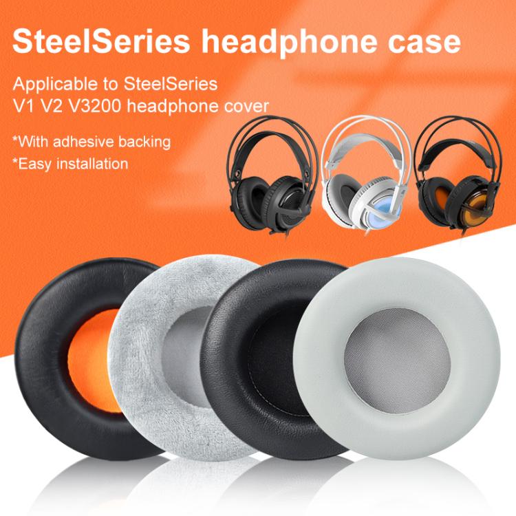 2pcs Self-adhesive Earpads For SteelSeries Siberia V1 / V2 / V3, Material:Football Net(Grey) by bashfashion