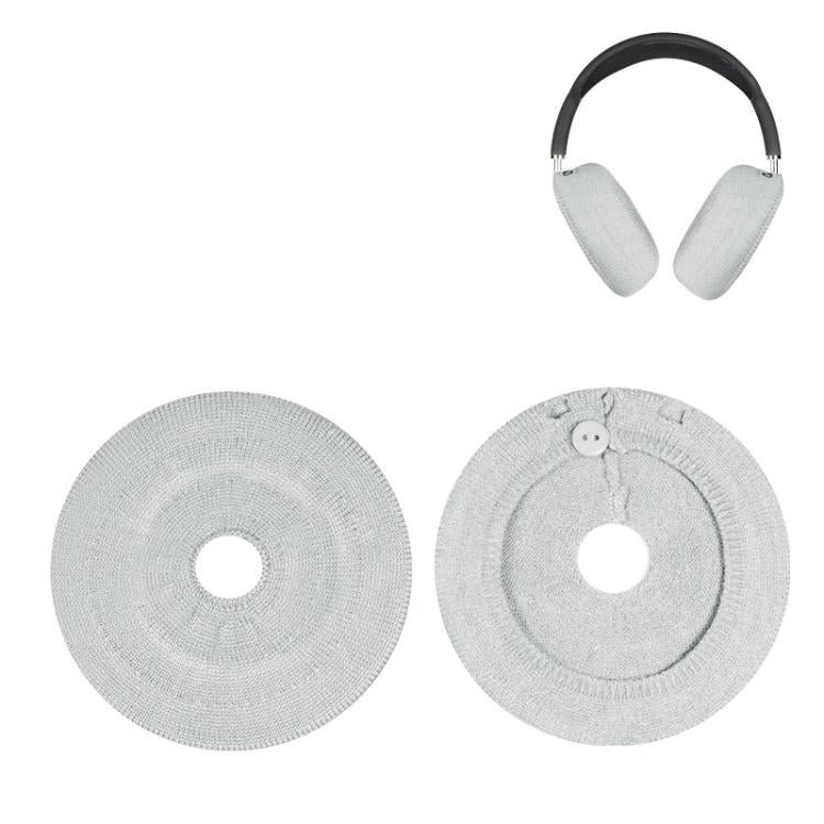 For Apple AirPods Max 2pcs Knitted Earphone Dust Cover(Light Gray) by bashfashion