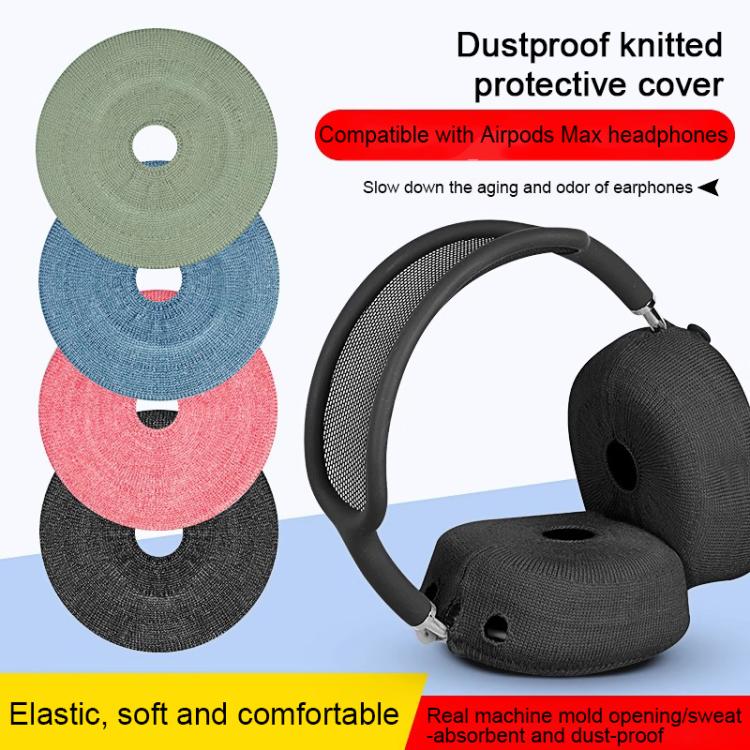 For Apple AirPods Max 2pcs Knitted Earphone Dust Cover(Blue) by bashfashion