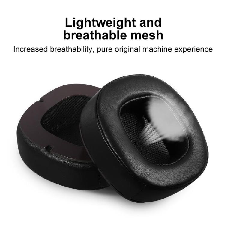 2pcs Magnetic Snap-on Lambskin Leather Earpads For Abyss Diana Phi / AB-1266(Black) by bashfashion