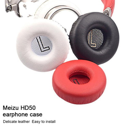 For Meizu HD50 1 Pair Protein Leather Snap-on Type Earphone Covers(Red) by bashfashion