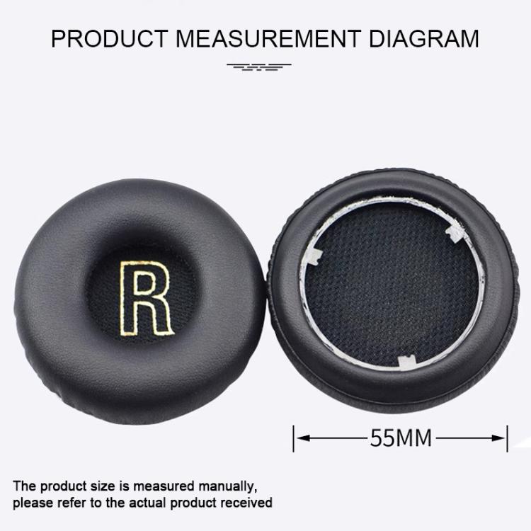 For Meizu HD50 1 Pair Protein Leather Snap-on Type Earphone Covers(Black) by bashfashion