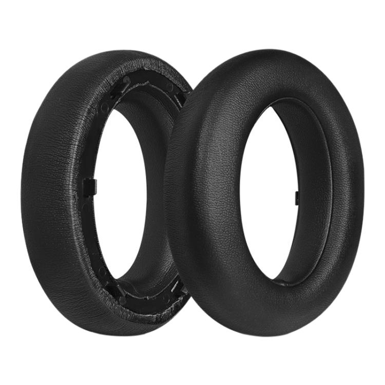 For Meizu HD60 2pcs Protein Leather Snap-on Type Earphone Covers(Black) by bashfashion
