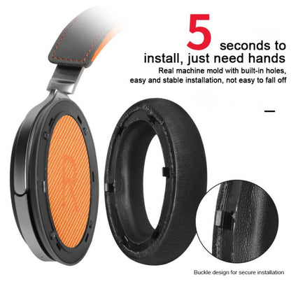 For Meizu HD60 2pcs Protein Leather Snap-on Type Earphone Covers(Titanium Gray) by bashfashion