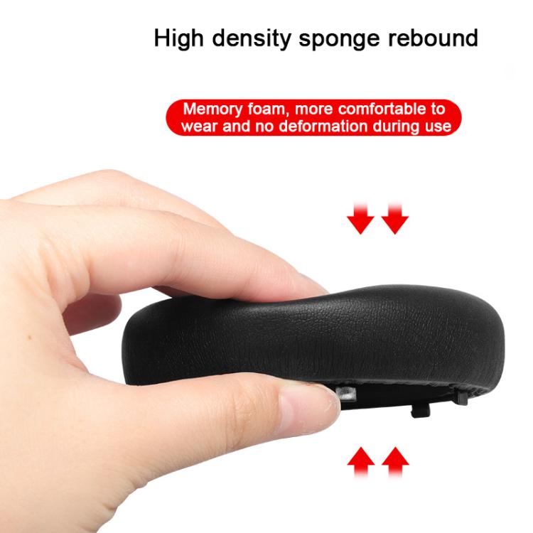 For Meizu HD60 2pcs Protein Leather Snap-on Type Earphone Covers(Titanium Gray) by bashfashion