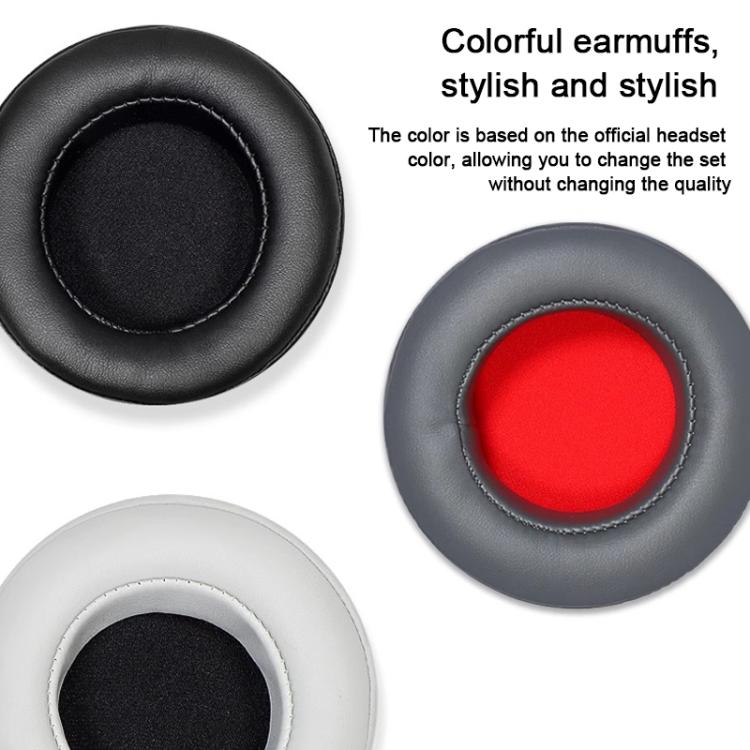 For Motorola Moto Pulse Escape 2pcs Protein Leather Snap-on Type Earphone Covers(Titanium Gray) by bashfashion