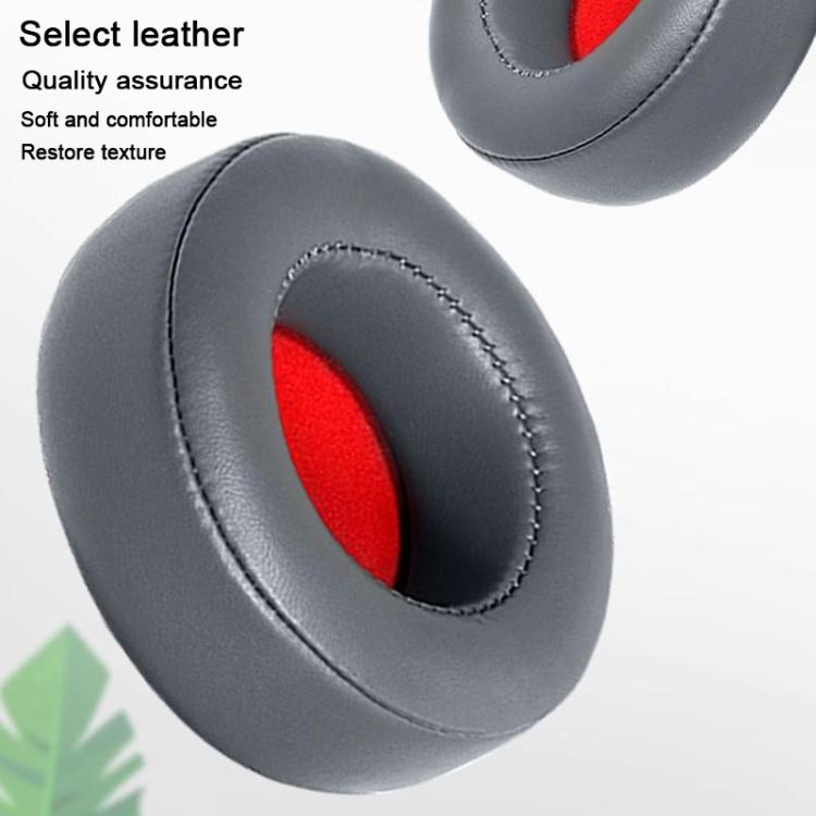 For Motorola Moto Pulse Escape 2pcs Protein Leather Snap-on Type Earphone Covers(Titanium Gray) by bashfashion