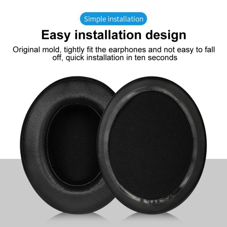 2pcs Insert Earpads For Xtrfy H1 / H2, Material:Protein Leather(Black) by bashfashion