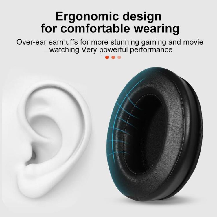 2pcs Insert Earpads For Xtrfy H1 / H2, Material:Protein Leather(Black) by bashfashion