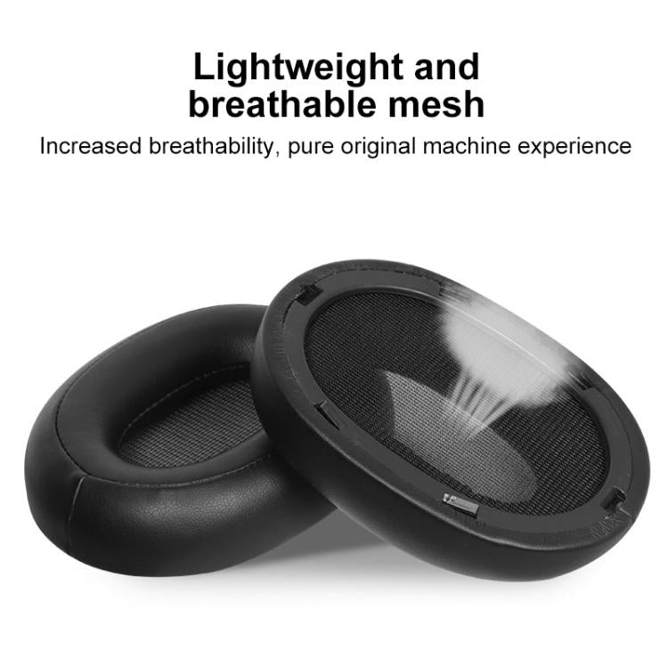 2pcs Snap-on Earpads For Swan AW-85, Material:Protein Leather(Black) by bashfashion