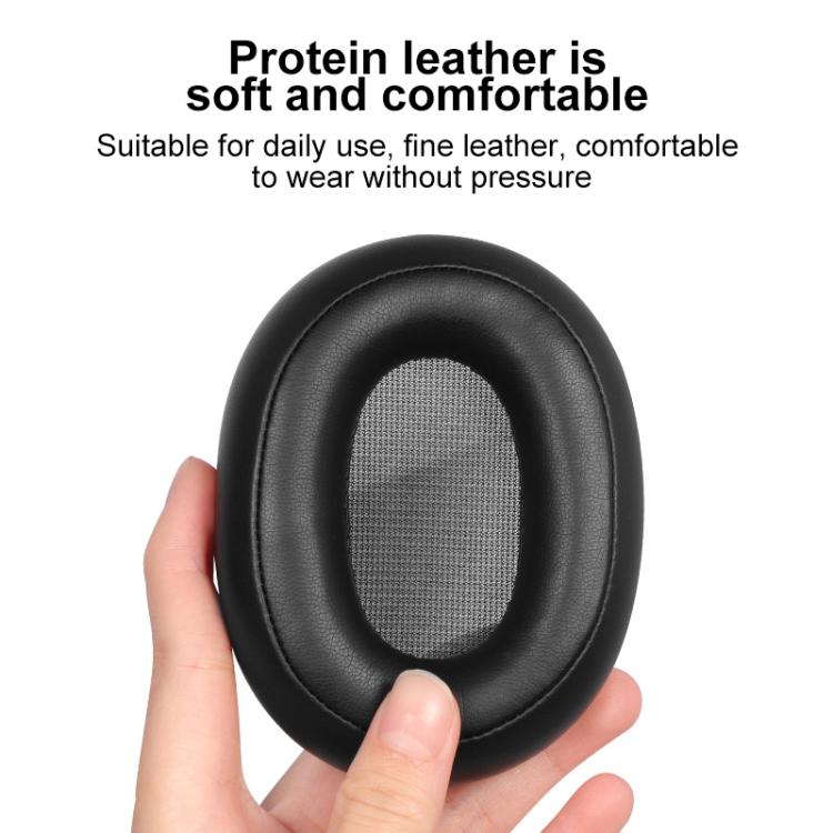 2pcs Snap-on Earpads For Swan AW-85, Material:Protein Leather(Black) by bashfashion