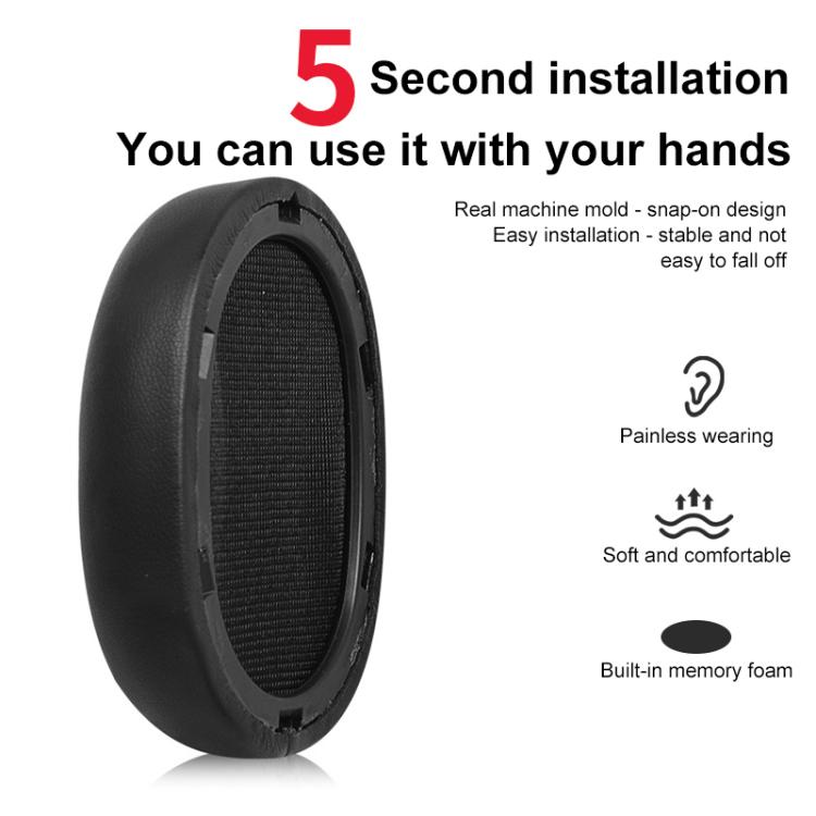 2pcs Snap-on Earpads For Swan AW-85, Material:Football Net Fabric(Black) by bashfashion