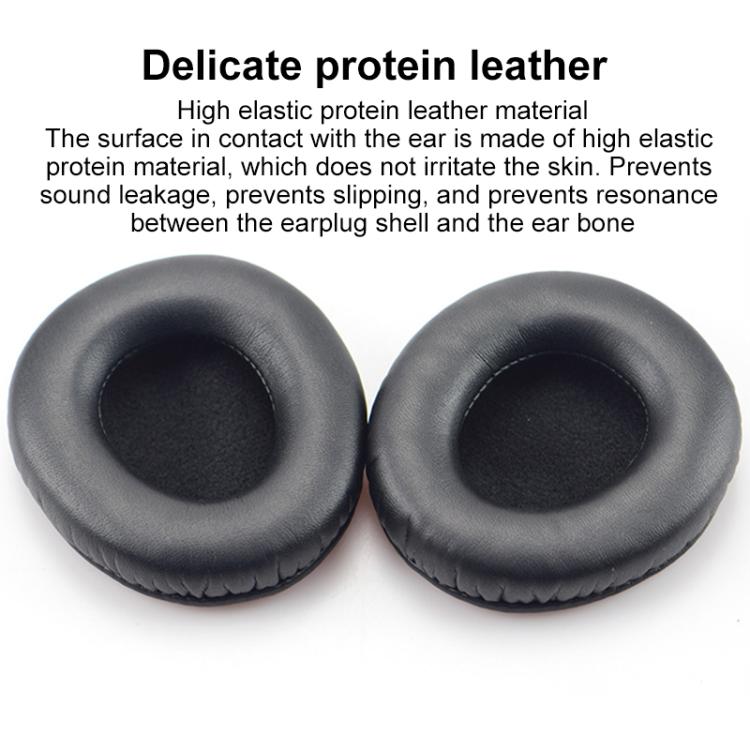 2pcs Protein Leather Earpads For Creative Aurvana Live 1(Black) by bashfashion