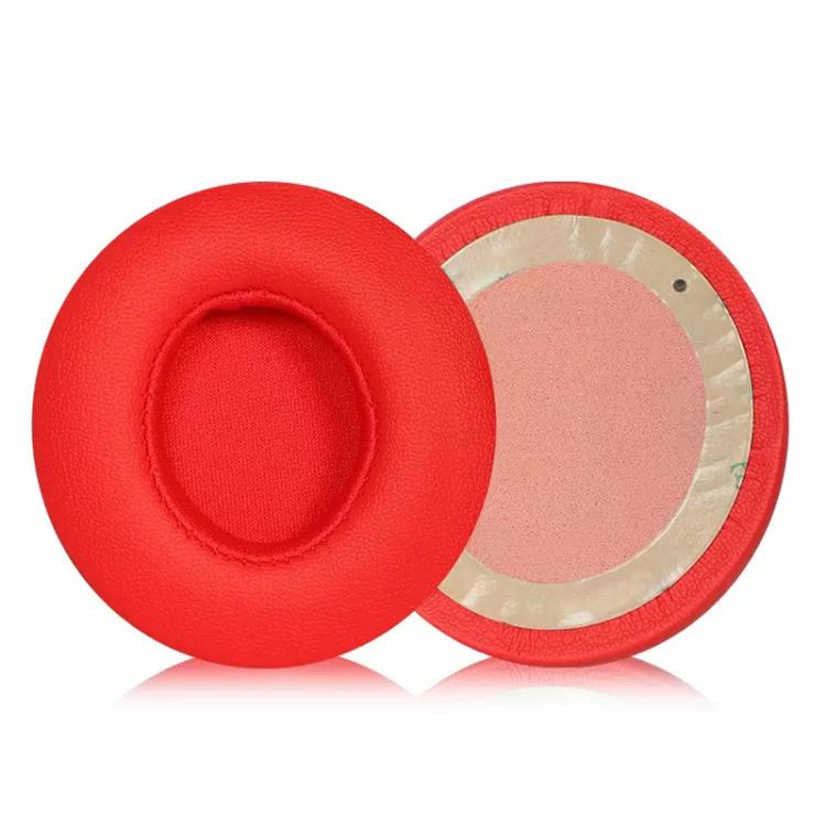 1 Pair Protein Leather Replacement Earpads For Beats Solo3 / Solo2(Red) by bashfashion