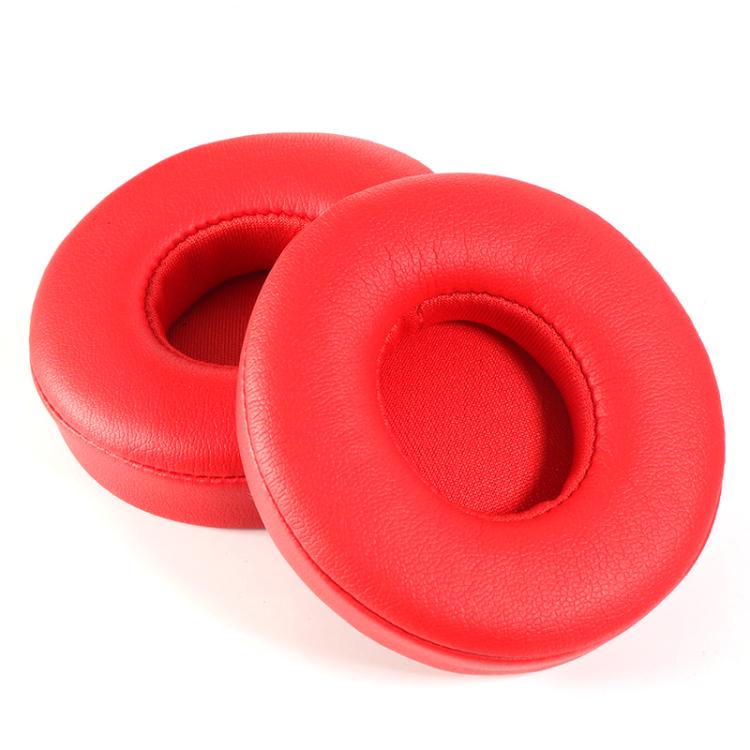 1 Pair Protein Leather Replacement Earpads For Beats Solo3 / Solo2(Red) by bashfashion