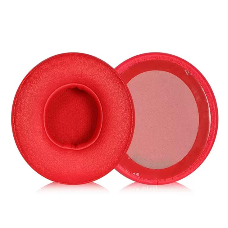 1 Pair Lambskin Replacement Earpads For Beats Solo3 / Solo2(Red) by bashfashion