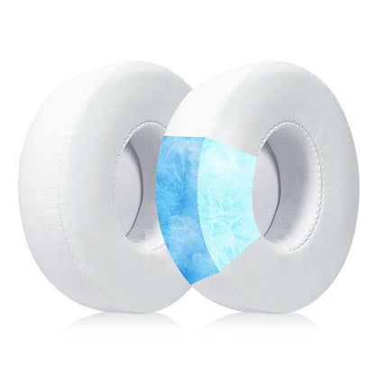 1 Pair Ice Feeling Gel Replacement Earpads For Beats Solo3 / Solo2(White) by bashfashion