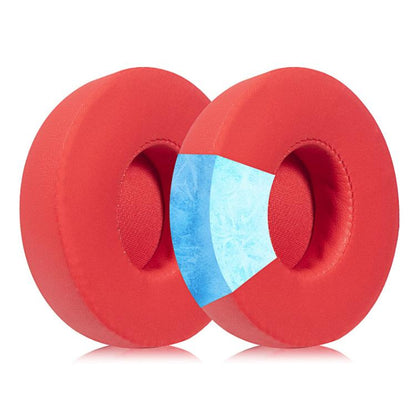 1 Pair Ice Feeling Gel Replacement Earpads For Beats Solo3 / Solo2(Red) by bashfashion