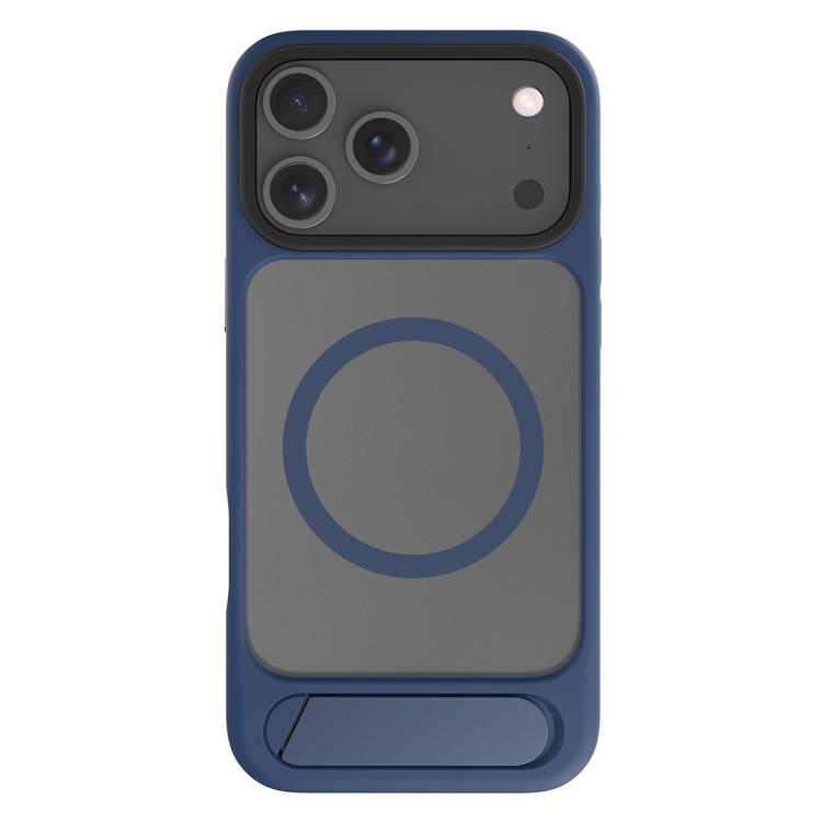 For iPhone 17 Pro Max Kalebol MagSafe Invisible Tilt Holder PC Hybrid TPU Case(Navy Blue) by Kalebol