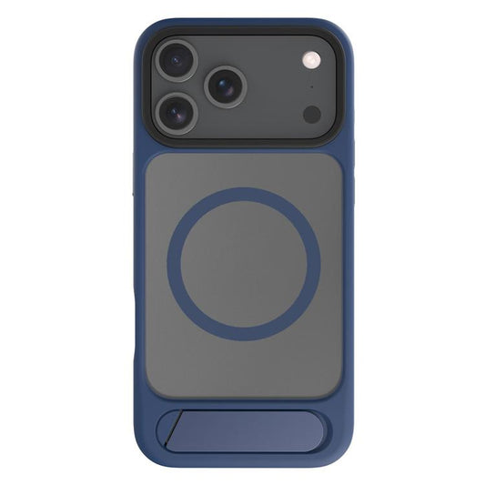 For iPhone 17 Pro Kalebol MagSafe Invisible Tilt Holder PC Hybrid TPU Case(Navy Blue) by Kalebol