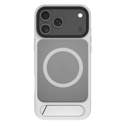 For iPhone 17 Pro Kalebol MagSafe Invisible Tilt Holder PC Hybrid TPU Case(Grey White) by Kalebol