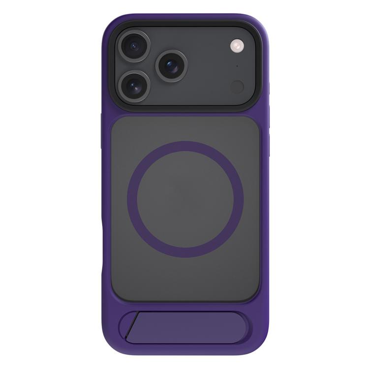 For iPhone 17 Pro Kalebol MagSafe Invisible Tilt Holder PC Hybrid TPU Case(Purple) by Kalebol