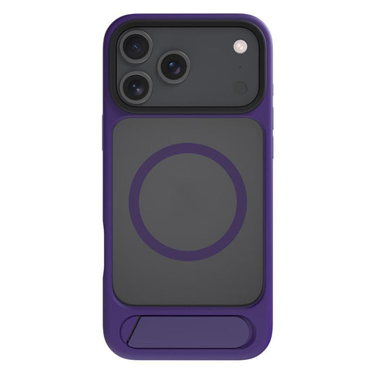 For iPhone 17 Pro Kalebol MagSafe Invisible Tilt Holder PC Hybrid TPU Case(Purple) by Kalebol