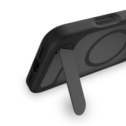 For iPhone 17 Pro Kalebol MagSafe Invisible Tilt Holder PC Hybrid TPU Case(Black) by Kalebol