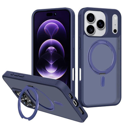 For iPhone 17 Pro Max Kalebol Rotating Holder MagSafe PC Hybrid TPU Phone Case(Blue) by Kalebol