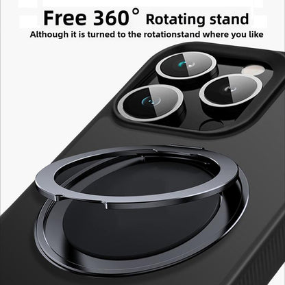 For iPhone 17 Kalebol Rotating Holder MagSafe PC Hybrid TPU Phone Case(Black) by Kalebol