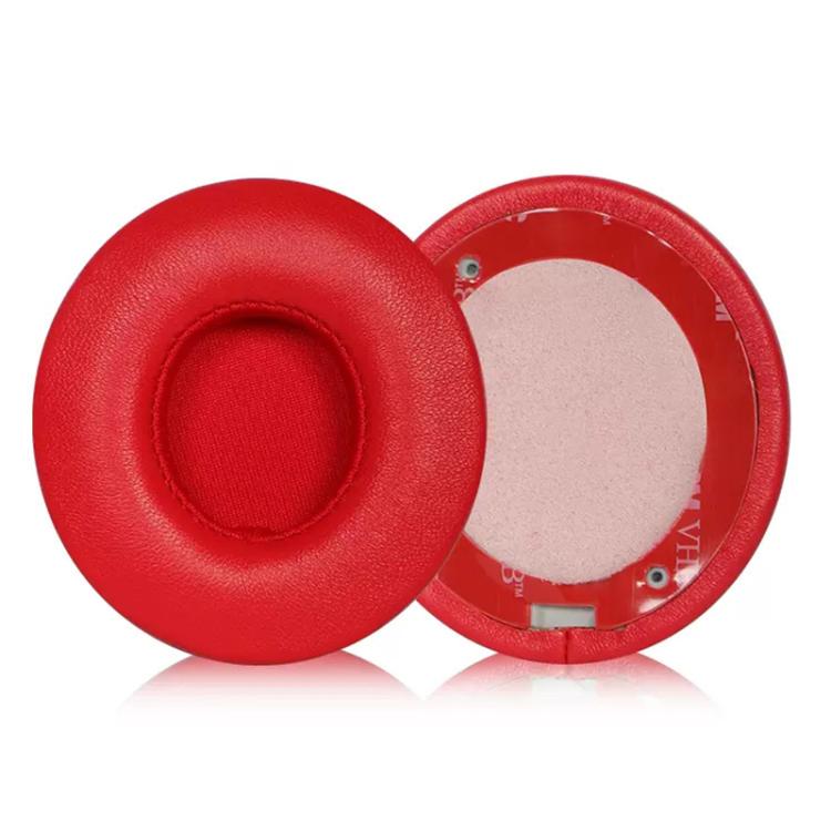 1 Pair Lambskin Replacement Earpads For Beats Solo3 / Solo2 Wireless(Red) by bashfashion