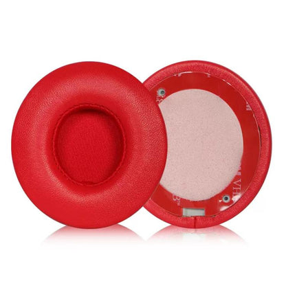 1 Pair Lambskin Replacement Earpads For Beats Solo3 / Solo2 Wireless(Red) by bashfashion