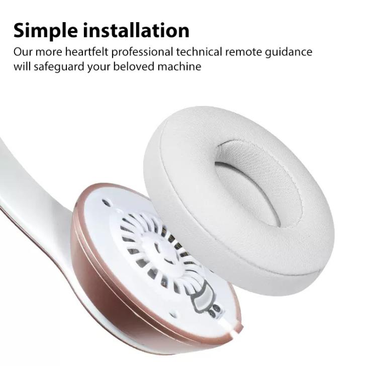 1 Pair Lambskin Replacement Earpads For Beats Solo3 / Solo2 Wireless(White) by bashfashion