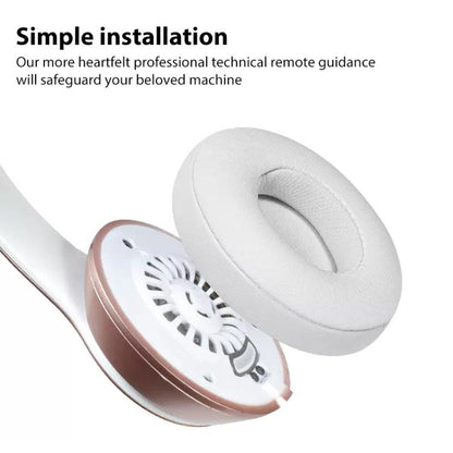 1 Pair Lambskin Replacement Earpads For Beats Solo3 / Solo2 Wireless(White) by bashfashion