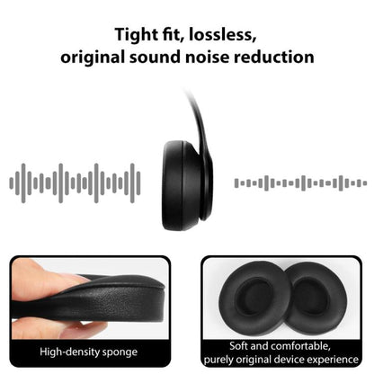 1 Pair Protein Leather Replacement Earpads For Beats Solo4(Matte Black) by bashfashion