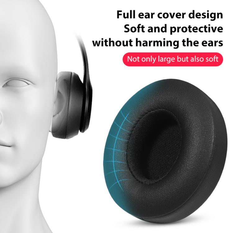 1 Pair Protein Leather Replacement Earpads For Beats Solo4(Cyan) by bashfashion