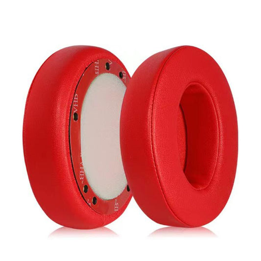 1 Pair Protein Leather Thickened 26mm Replacement Earpads For Beats Studio3 / 2(Red) by bashfashion