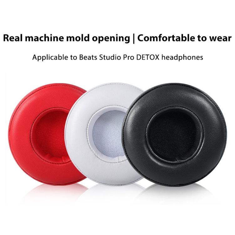 2pcs Protein Leather Replacement Earpads For Beats Studio Pro(Black) by bashfashion