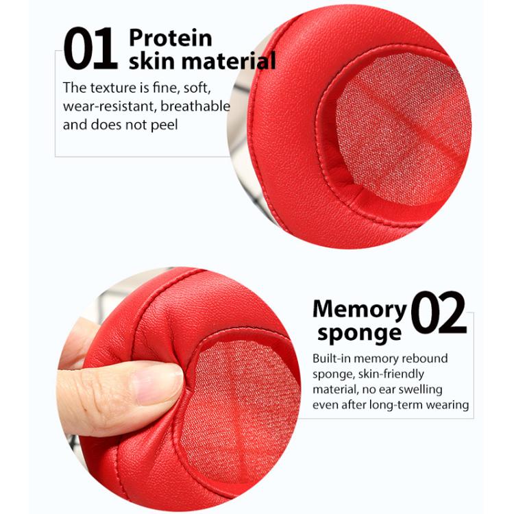2pcs Lambskin Replacement Earpads For Beats Mixr(Red) by bashfashion