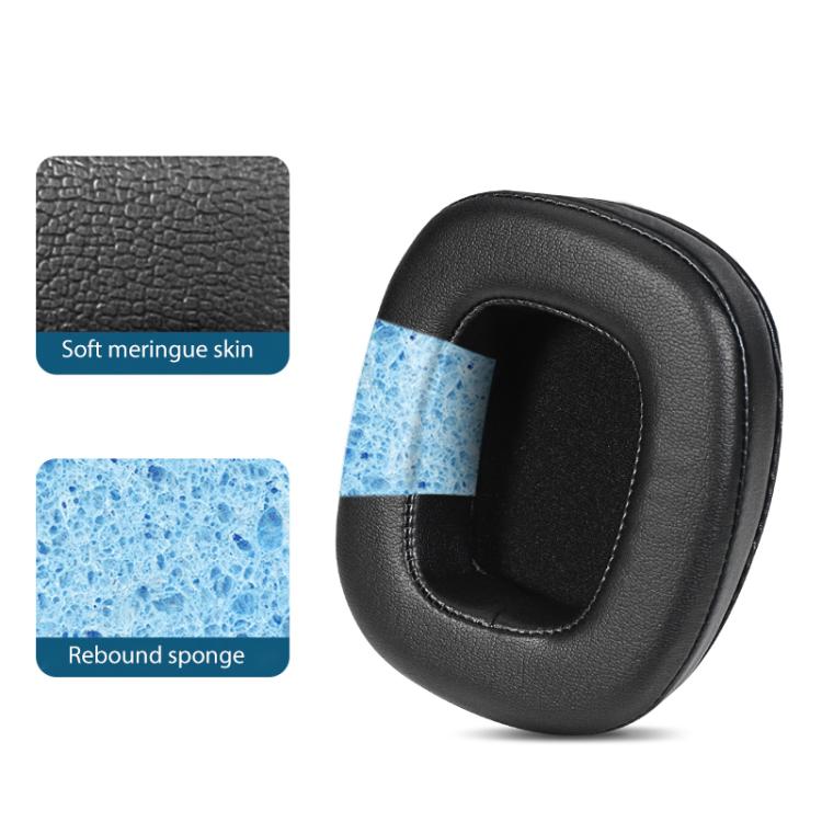 1 Pair Protein Leather Replacement Earpads For EDIFIER G5 / G50 / G35 / G3(Black) by bashfashion