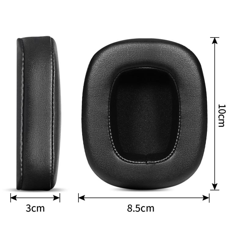 1 Pair Protein Leather Replacement Earpads For EDIFIER G5 / G50 / G35 / G3(Black) by bashfashion