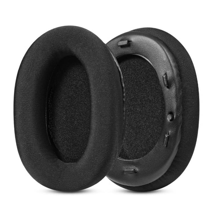 2pcs Ice Silk Cloth Snap-on Replacement Earpads For EDIFIER W800BT PLUS(Black) by bashfashion
