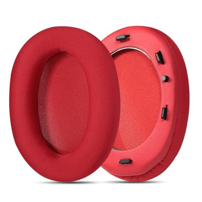 2pcs Ice Silk Cloth Snap-on Replacement Earpads For EDIFIER W800BT PLUS(Red) by bashfashion
